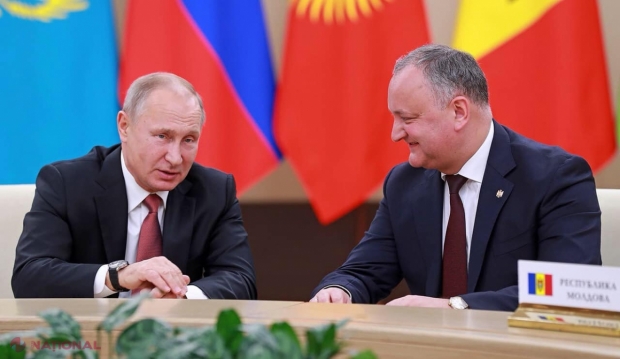 Dodon își felicită „sincer” idolul de la Moscova: „Am convingerea că experiența, energia și puterea dlui Putin vor intensifica rolul Rusiei pe arena internațională”