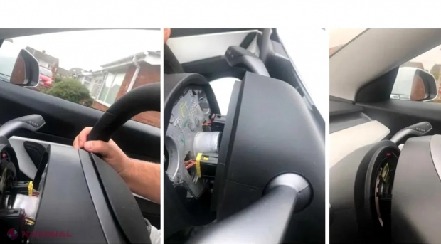 „Calitate” Tesla: volanul mașinii de 100.000 euro se desprinde în mers! În două cazuri separate, șoferii au rămas cu volanul în mână în timpul mersului