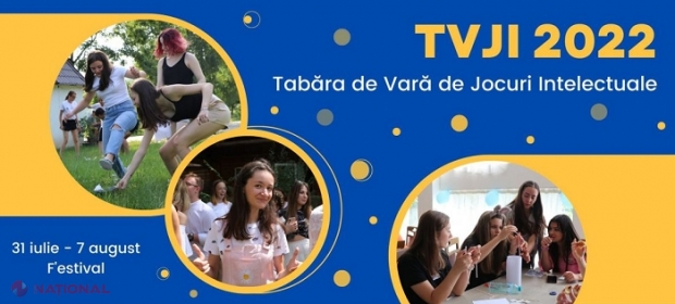 Zeci de tineri din R. Moldova și România participă la Tabăra de vară de Jocuri Intelectuale 2022, organizată la Leodoaia