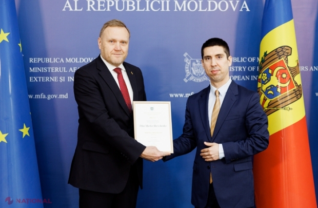 Fostul Ambasador al Ucrainei la Chișinău, Marko Șevcenko, decorat cu cea mai înaltă distincție a MAE: „Indiferent unde se va afla, o să rămână un prieten fidel al R. Moldova”