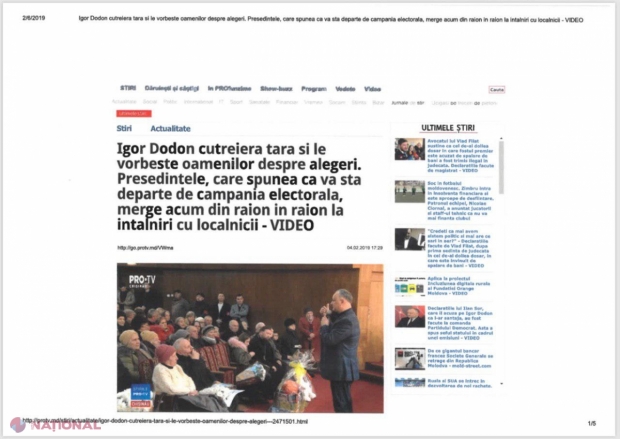 DOC // Partidul „ȘOR” acuză IMPLICAREA lui Igor Dodon în campanie în favoarea PSRM și îi solicită CEC să intervină