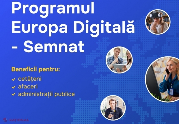 Primăriile și antreprenorii din R. Moldova vor avea acces la fonduri europene de 7,5 MILIARDE de euro, după ce republica noastră a ADERAT la Programul Europa Digitală