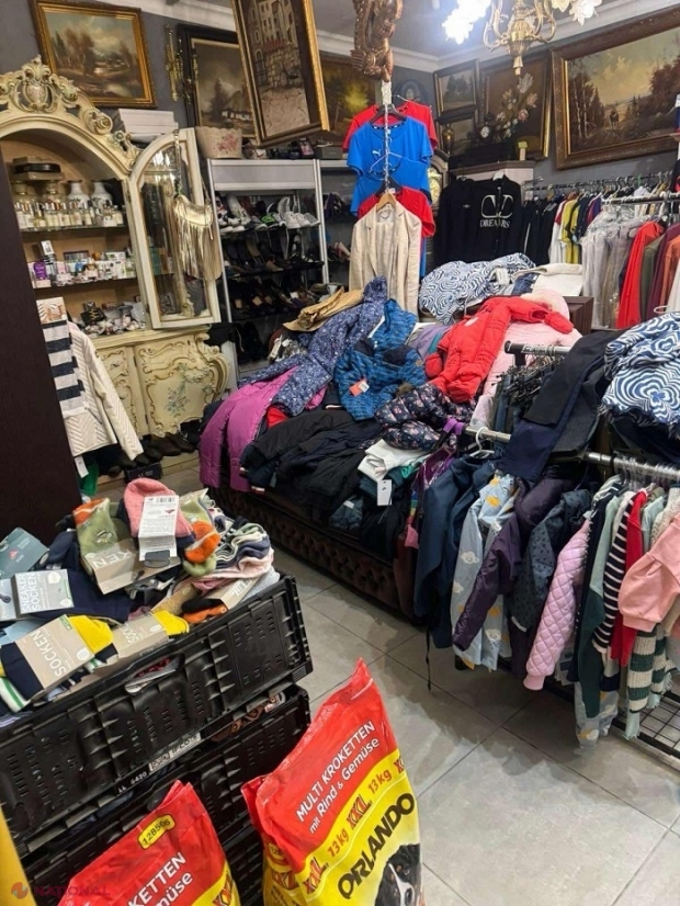 GALERIE FOTO // Haine, băuturi alcoolice sau cosmetice, comercializate într-un magazin din Chișinău fără acte de proveniență: Au fost aduse de peste hotare treptat, în cantități permise pentru uz personal