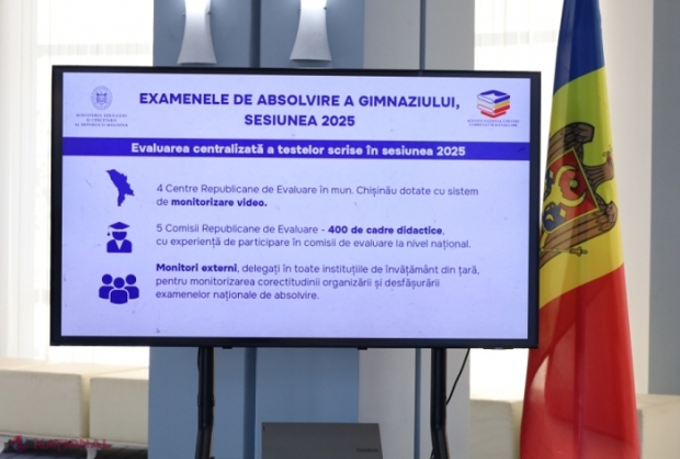 NOU // Evaluarea testelor scrise de absolvenții clasei a IX-a va fi efectuată în patru centre constituite în Chișinău, dotate cu sisteme video