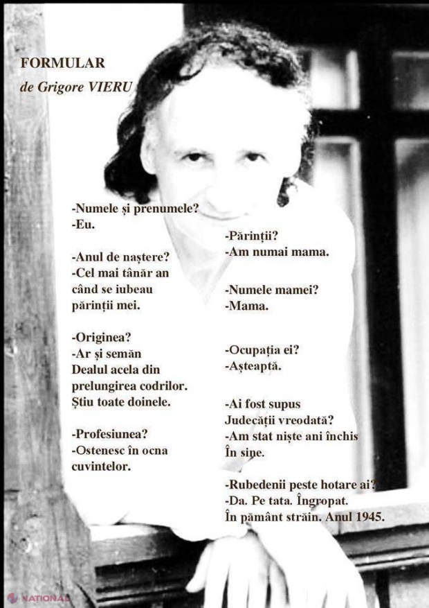 Grigore Vieru, omagiat astăzi la Chișinău: Poetul ar fi împlinit 82 de ani