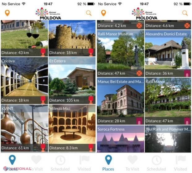 Aplicație mobilă cu Noul Brand Turistic, MoldovaHoliday