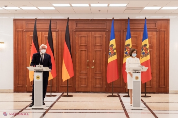 VIDEO // Președintele Germaniei, Frank-Walter Steinmeier, la Chișinău: „Reformele din R. Moldova sunt probabil exemplul cel mai curajos din regiune. Suntem convinși că R. Moldova este pe calea cea bună”