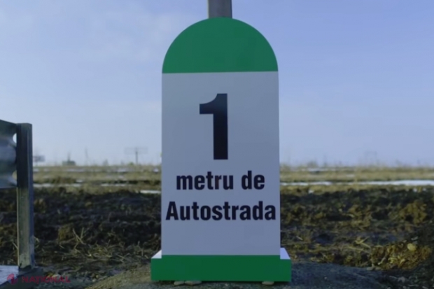 VIDEO // Primul metru de AUTOSTRADĂ din Moldova, construit simbolic de un patron de restaurante fast-food