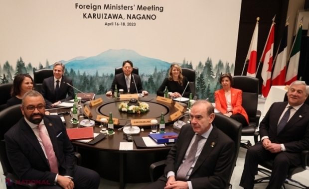 Miniștrii de Externe din G7 evidențiază „forța unității” în fața presiunilor Chinei și amenințărilor Rusiei și reiterează că vor sprijini Ucraina „atât timp cât va fi necesar”