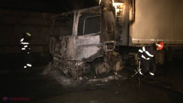 ALERTĂ // Camion plin cu motorină, în FLĂCĂRI la Ialoveni