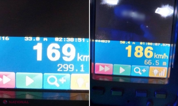 FOTO // Un vitezoman a fost prins „zburând” cu 186 km/h în apropierea satului Bilicenii Vechi. Tânărul de 21 de ani a rămas fără permis de conducere pentru 60 de zile și urmează să plătească o amendă de 3 750 de lei