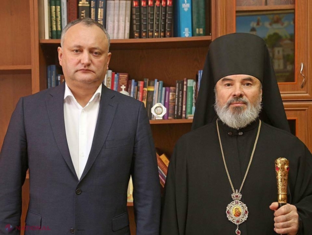 FOTO // Igor Dodon s-a ÎNTREȚINUT cu Episcopul Marchel, cel care a lansat un atac SUBURBAN la adresa Maiei Sandu în campania electorală