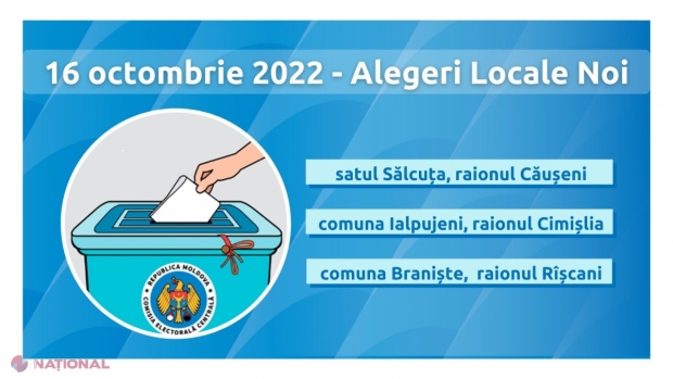 Alegeri LOCALE noi în trei localități din R. Moldova. CEC a anunțat începerea perioadei electorale pentru scrutinul programat pe 16 octombrie