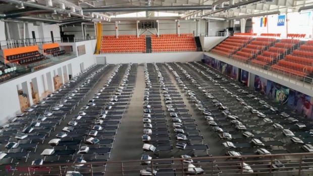 FOTO // Un nou centru pentru REFUGIAȚII din Ucraina. FMF a pus la dispoziție Complexul Sportiv „Futsal Arena FMF” din comuna Ciorescu, unde au fost amenajate 500 de paturi