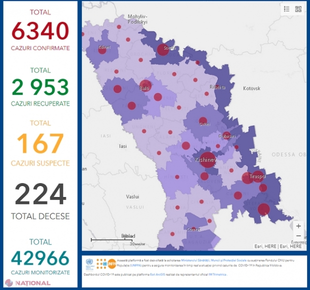 Încă trei persoane au decedat din cauza COVID-19: 244 de pacienți se află în stare gravă la spital, iar 22 sunt conectați la respirație asistată