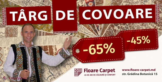  Aniversăm 45 de Ani Floare Carpet cu REDUCERI de la -45% până la -65% la toate covoarele și traversele! -  Târgul de Covoare Floare Carpet