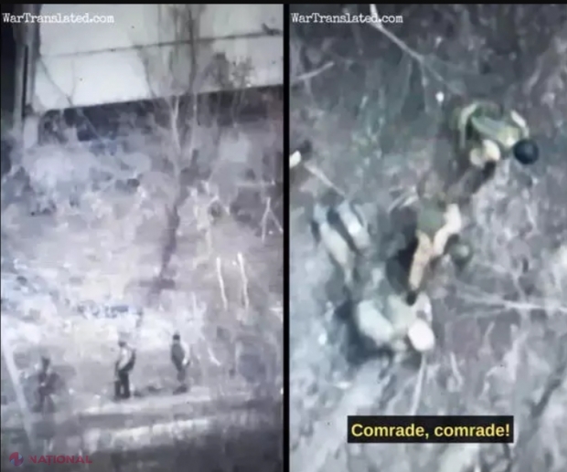 VIDEO // Ucrainenii i-au filmat din dronă pe soldații invadatori cum își abandonează un camarad, după ce a fost lovit