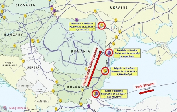 OFICIAL // „Gazprom”-ul, obligat prin contract să livreze gaze la hotarul R. Moldova, NU a făcut rezervări pentru a asigura regiunea transnistreană în ianuarie. Gaze pentru Transnistria prin gazoductul transbalcanic de la traderi internaționali?