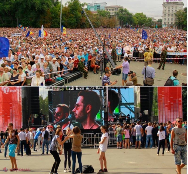 REPORTAJ FOTO // Protestul din PMAN versus concertul de la „Moldexpo”