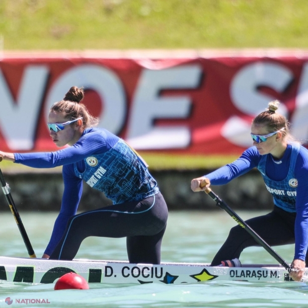 Medalie de AUR pentru R. Moldova la Campionatul Mondial de caiac-canoe din Italia. Tandemul Maria Olărașu și Daniela Cociu, VICTORIE cu stil pe distanța de 500 de metri