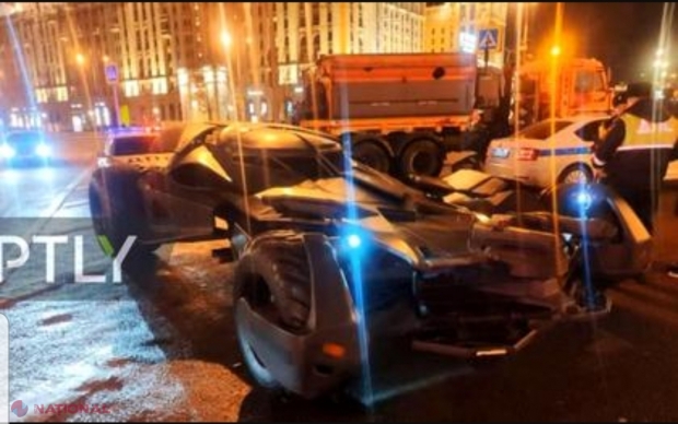 VIDEO // Replică a mașinii lui Batman, confiscată la Moscova. Cum ajunsese în capitala Rusiei și ce reguli de circulație încălcase şoferul