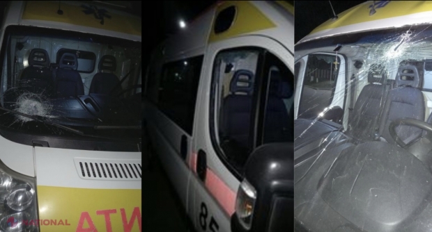 FOTO // Un ins agresiv din Orhei a distrus cu TOPORUL o AMBULANȚĂ și a accidentat felcerul echipei AMU, care a venit să-i acorde primul ajutor