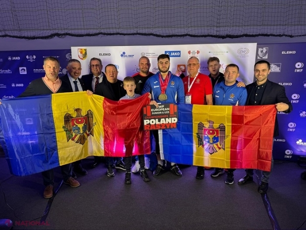Șase medalii de aur, două de argint și opt de bronz pentru R. Moldova, la Campionatul European de Haltere U-20 și U-23
