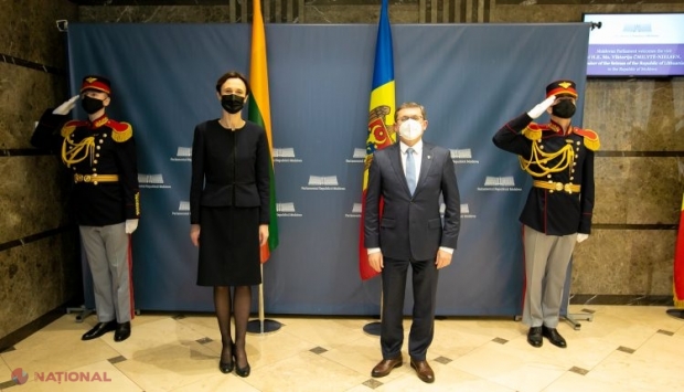 Lituania va ajuta R. Moldova să-și consolideze securitatea energetică și să combată dezinformarea: Mesajele transmise de președintele Parlamentului de la Vilnius președintelui și spicherului de la Chișinău