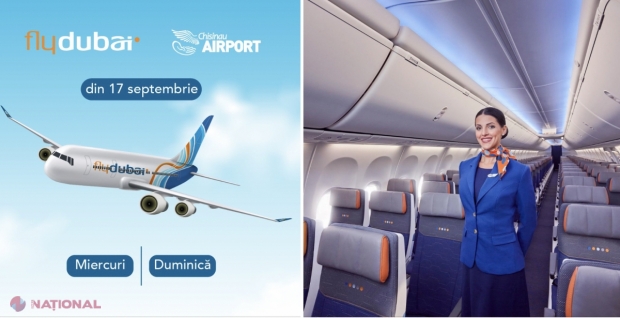 O companie aeriană cu sediul la Dubai va opera zboruri din și spre Chișinău. Prețurile încep de la 249 de euro