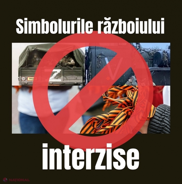 DETALII despre prevederile din lege care INTERZIC pe teritoriul R. Moldova panglica de „colorado” sau simbolurile „Z” și „V” de pe tancurile rusești care au invadat Ucraina: „Aceste semne justifică agresiunea militară asupra Ucrainei”