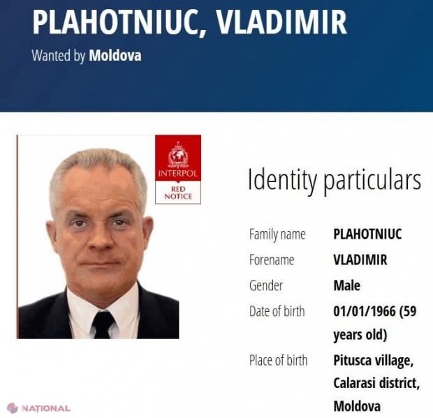 Plahotniuc, notificare ROȘIE în baza de date a INTERPOL: Căutat în 196 de state