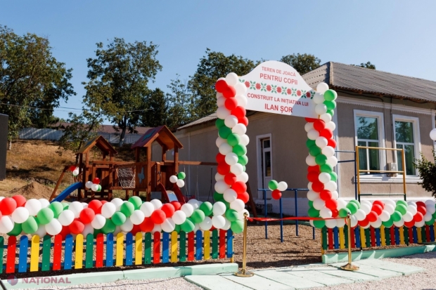 FOTO // Echipa Partidului „ȘOR” a construit terenuri de joacă pentru copii în alte două sate, în raionul Telenești