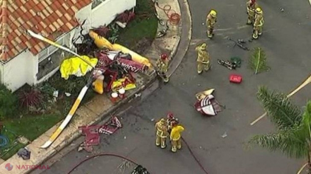 VIDEO // Un elicopter s-a prăbușit peste case în SUA