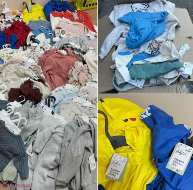 Haine pentru copii, aduse cu valiza din Germania pentru a fi comercializate în R. Moldova: Vameșii de la Leușeni le-au confiscat