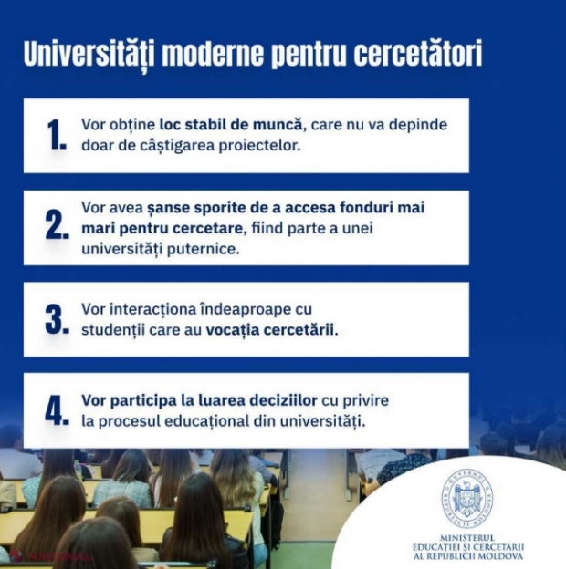 DOC // 19 institute de CERCETARE din R. Moldova își exprimă DEZACORDUL cu reforma anunțată de Ministerul Educației și Cercetării, prin care acestea ar urma să fie absorbite de patru universități