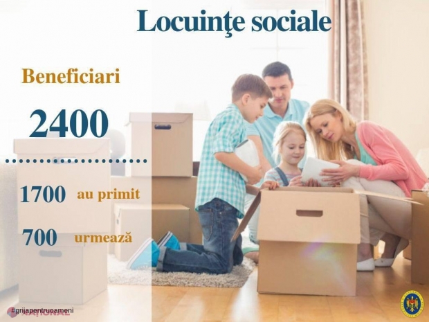 Locuințe SOCIALE pentru 1 700 de familii din R. Moldova cu venituri mici. Alți 700 de beneficiari vor primi cheile până la finele anului 2019, cu sprijinul BDCE