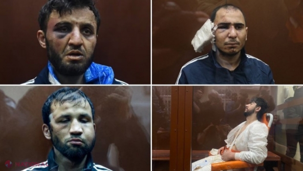 Cei patru suspecţi în atacul terorist de la Moscova, arestați, după ce au fost aduși bătuți la judecată: Ce se știe despre ei  