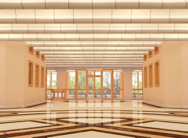GALERIE FOTO // LUXUL din Președinția lui Dodon, reparată de turci: Balustrade și candelabre AURITE