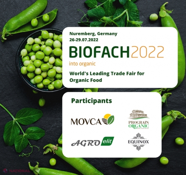 Un grup de companii din R. Moldova va participa la cea mai mare expoziție de produse ECOLOGICE din lume - „Biofach”, desfășurată în Germania