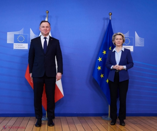 Ursula von der Leyen și președintele Poloniei au discutat la Bruxelles despre răspunsul UE la agresiunea împotriva Ucrainei