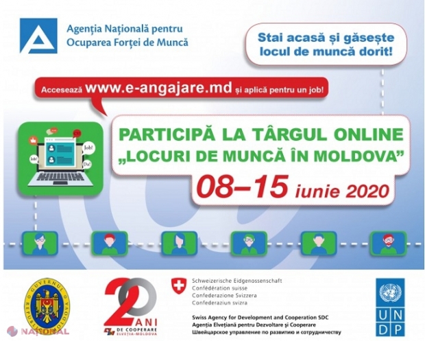 TÂRG online al locurilor de muncă: 150 de companii din R. Moldova caută 2 700 de angajați