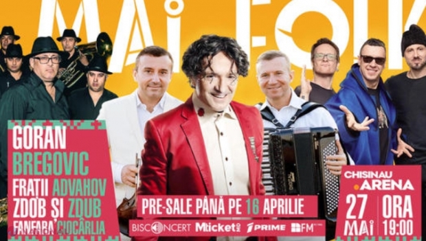 FOLK BALCANIC în R. Moldova: Goran Bregovic revine la Chișinău și va urca în scenă alături de Zdob și Zdub, Frații Advahov și Fanfare Ciocârlia din România