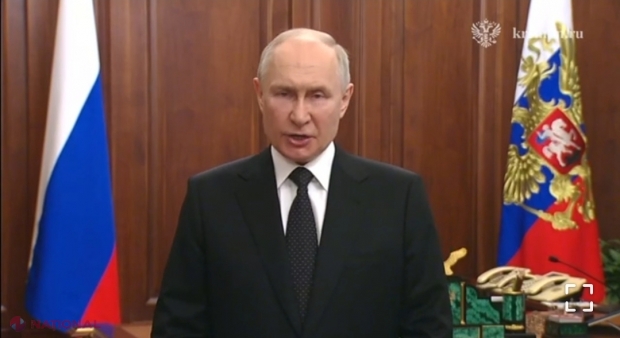 Putin îl acuză de trădare pe Prigojin şi ameninţă cu sancţiuni dure. Acesta se TEME că s-ar putea repeta 1917: ,,E un cuţit în spate. Rebeliunea mercenarilor Wagner e o lovitură pentru poporul nostru''