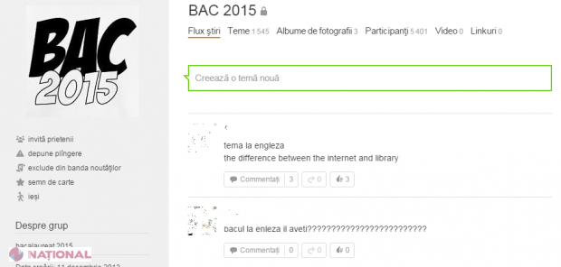 ILEGAL // Subiectele de la examenul de BAC care are loc astăzi au apărut pe internet
