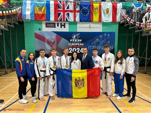 Opt medalii pentru R. Moldova la Campionatul European de Taekwon-do: Cinci de AUR, una de ARGINT și două de BRONZ