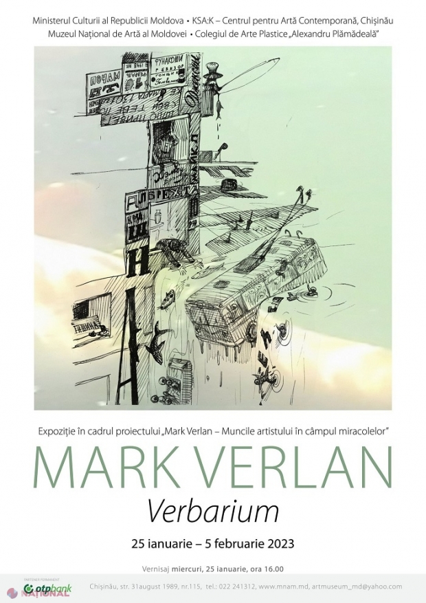 „Mark Verlan. VERBARIUM”, expoziție de grafică, caligrafie și texte de autor, inaugurată la Muzeul Național de Artă al Moldovei