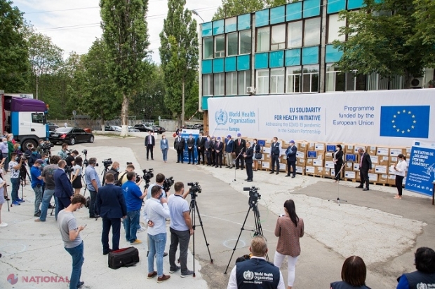 VIDEO // UE și OMS au oferit R. Moldova echipamente de protecție pentru combaterea pandemiei de COVID-19 în valoare de 2,8 MILIOANE de euro