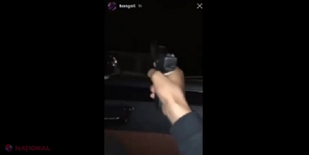 VIDEO, REVOLTĂTOR // Un tânăr conduce cu 150 km/h prin Chișinău și împușcă la întâmplare dintr-un pistol. Chirtoacă: „Este nepotul lui Dodon”