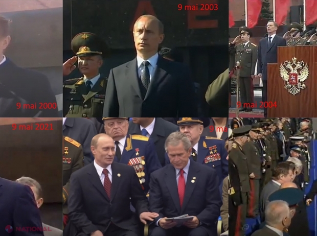 FOTO // Panglica „Sf. Gheorghe”, care a DIVIZAT societatea în R. Moldova, nu are NIMIC cu victoria asupra nazismului în cel de-al Doilea Război Mondial. Vladimir Putin NU a purtat acest simbol din 2000 până în 2007
