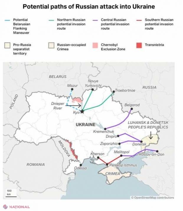 Cele mai probabile TREI SCENARII pentru o invazie rusă a Ucrainei  